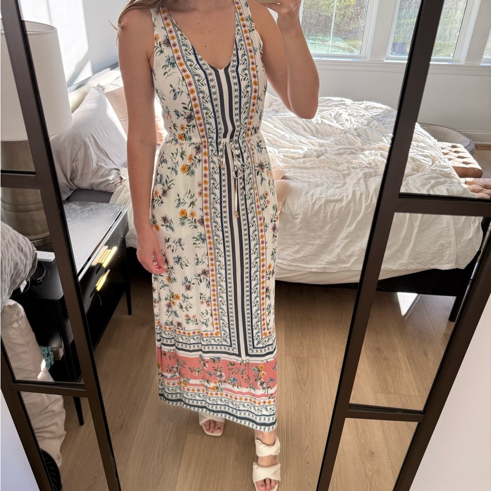 NWT Floral Maxi Dress with Multicolor Pattern